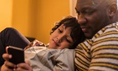 Parent with son